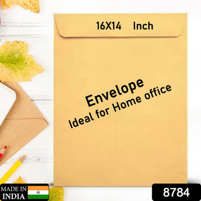 8784 Kraft Envelopes 16 X 14 Inch Brown Envelopes Envelopes Card Envelopes Kraft Paper Envelopes Invitation Envelopes Postcard Envelopes Quick Self Seal Stationery For General Office (1 Pc )