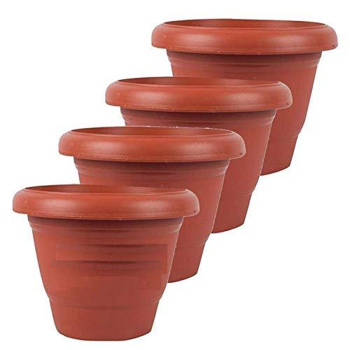 0822 Garden Heavy Plastic Planter Potgamla  (Brown Pack Of 1)