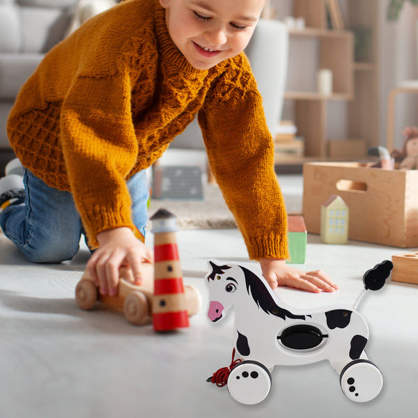 Hourse Pull Along Toddler Toy With Attractive Design