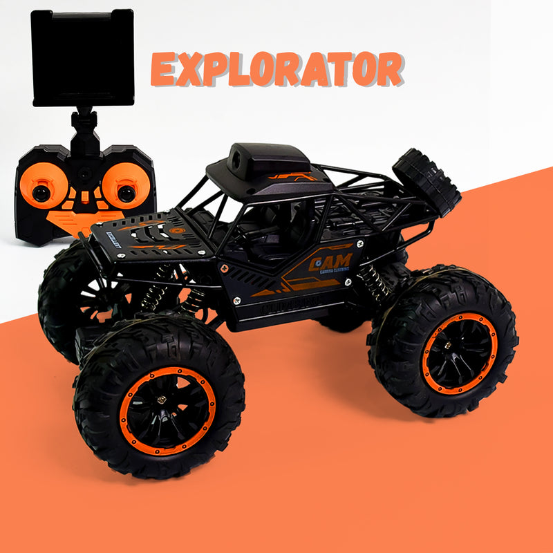 17901 Remote Control Car With Camera Off-road Remote Control Truck Monster Trucks For Boys 8-12 Birthday Gift For Kids Adults Gift For Boys And Girls Hd Camera Rock Crawler Monster Truck Toy