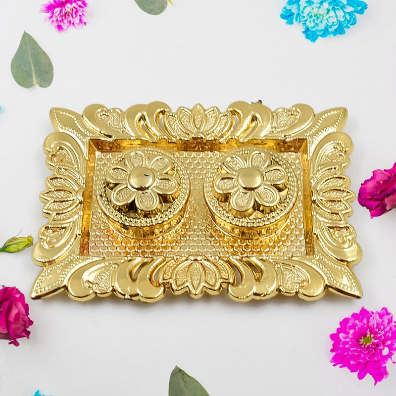 Tray Shape Rakasha Bandhan Special Puja Thali (1 Pc)