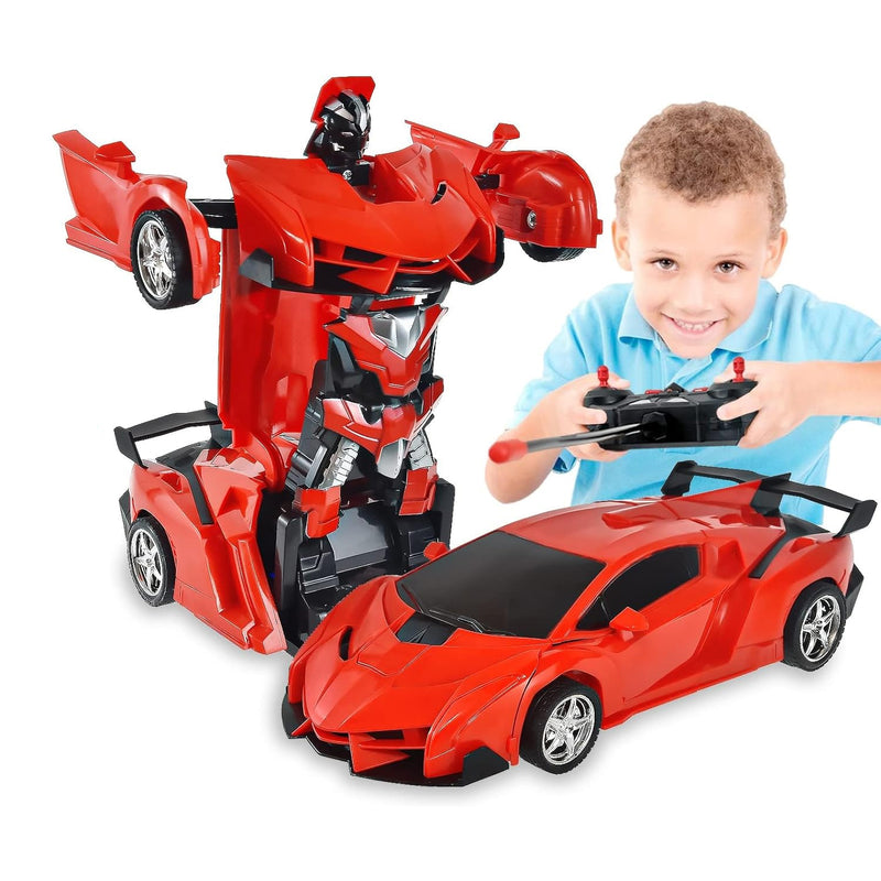 2 In 1 Automatic Robot Converted Remote Control Car With Light Scale 360drifting Deformation Robot Car Toy Kids Boys Robot Convertunique Toy For Boys (1 Pc)