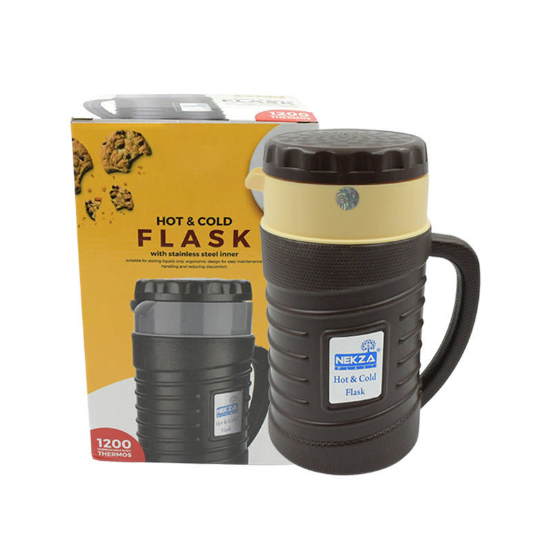 Thermos Insulated Flask Or Hot Kettle  Plastic Innner Steel Insulated Tea Kettle Hot And Cold Premium Tea Kettle Kettle  Easy To Carry  Leak Proof  Tea Jug  Coffee Jug  Water Jug  Hot Beverag (1200 Ml 1700ml )