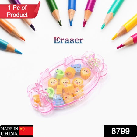 8831 Cute School Eraser Set Cute Eraser Multi Design Rubber Erasers For Pencil Cleaning Stationery School Student Girl Kids (15 Pc In1 Set)