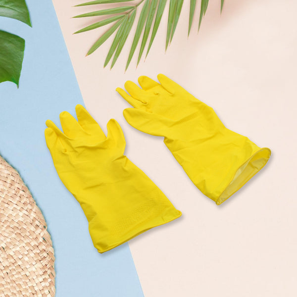 0679 Multipurpose Rubber Reusable Cleaning Gloves Reusable Rubber Hand Gloves I Latex Safety Gloves I For Washing I Cleaning Kitchen I Gardening I Sanitation I Wet And Dry Use Gloves (1 Pair)