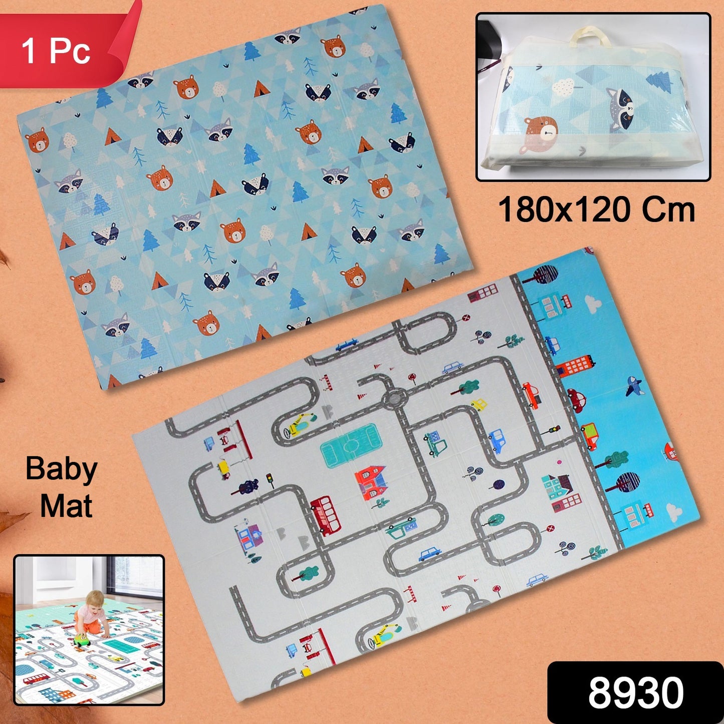 Baby Play Mat Foam Play Mat For Baby Floor Play Baby Crawling Mat (180x120 Cm  1 Pc)