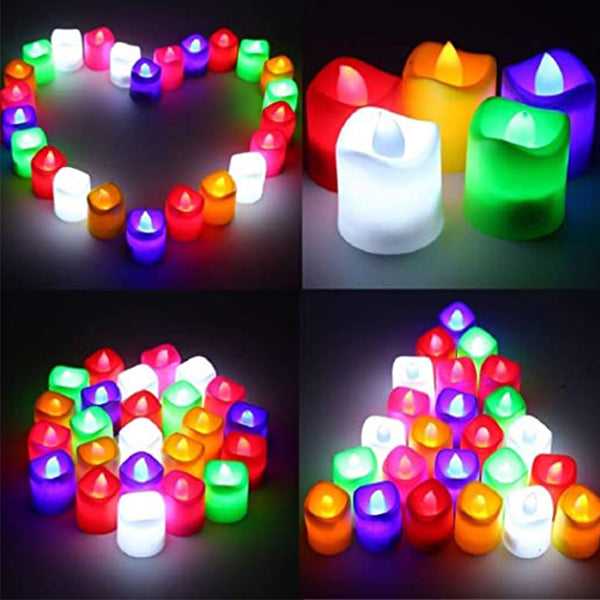 6430 1pc Festival Decorative - Led Tealight Candles  Battery Operated Candle Ideal For Party.