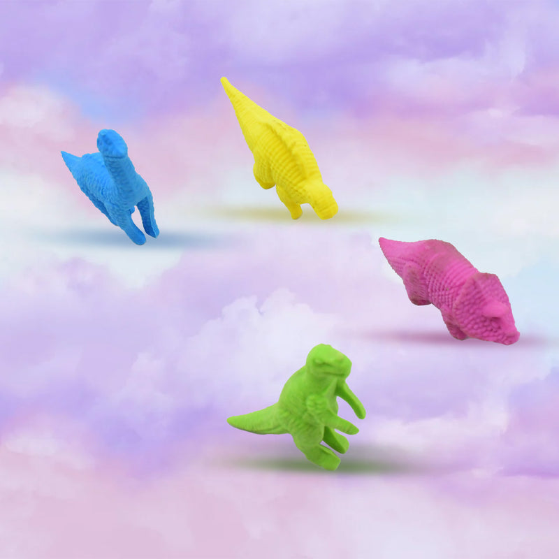 4310 Small Dinosaur Shaped Erasers Animal Erasers For Kids Dinosaur Erasers Puzzle 3d Eraser Desk Pets For Students Soft Non-dust Stationery Activity Toy For School Supplies (4 Pc Set)