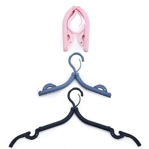 1432 Portable  Foldable Multicolor Plastic Hangers (1pc)