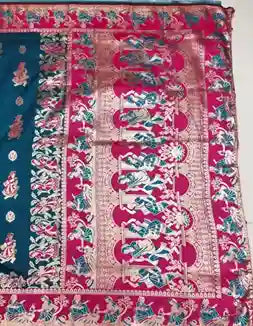 Woven Baluchari Silk Blend Saree