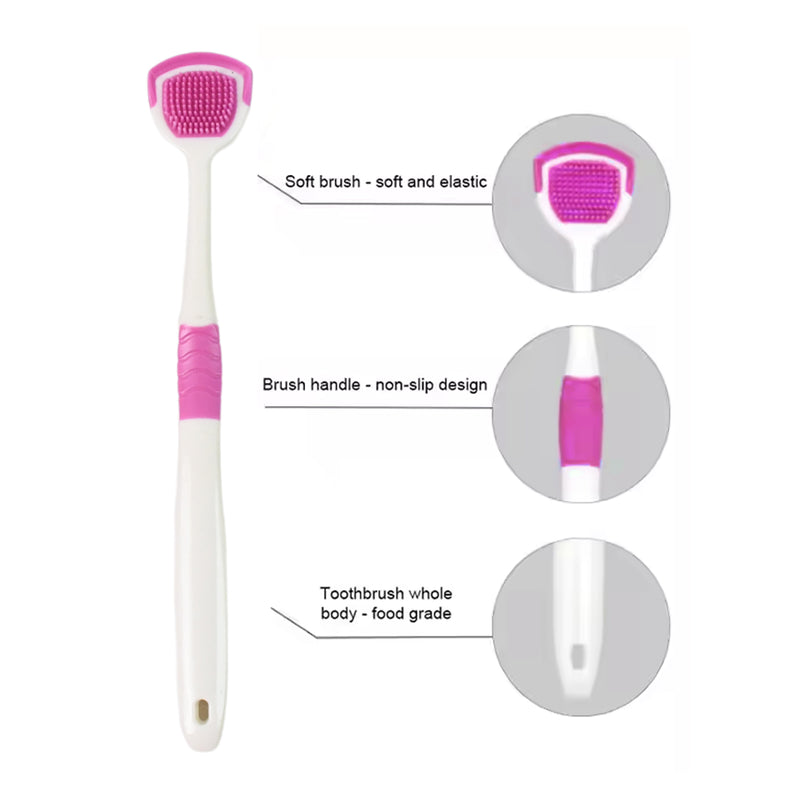 Tongue Cleaner Brush Silicone Tongue Scraper (1 Pc)