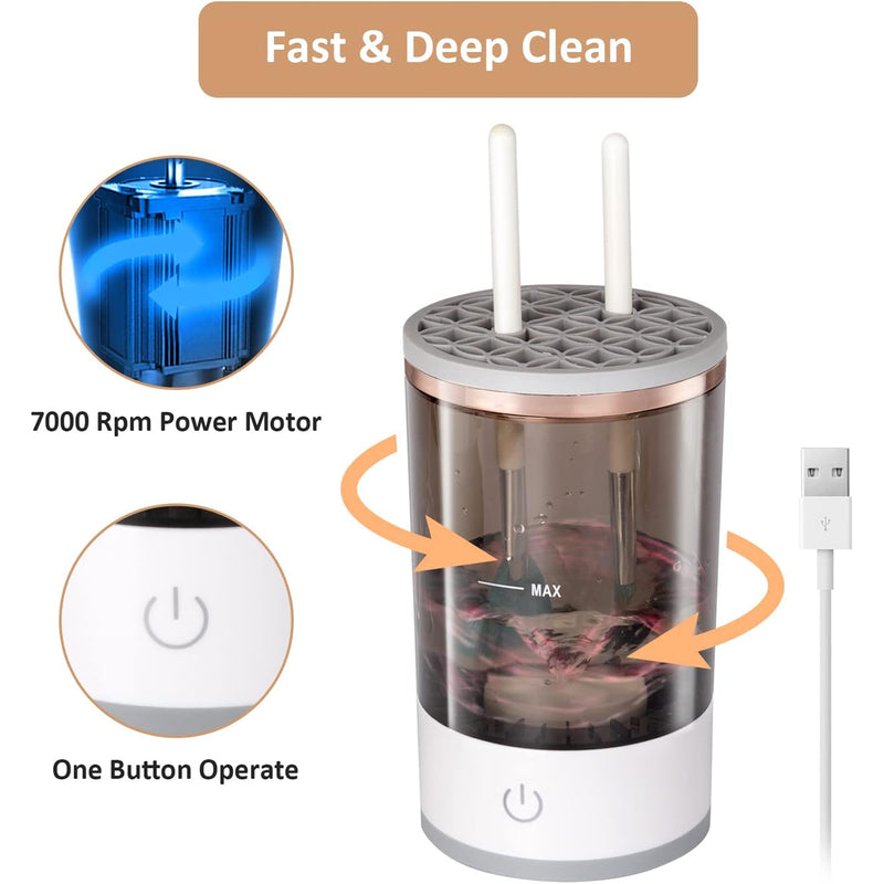 12987 Automatic Makeup Brush Cleaner Fast Electric Brush Cleaner Hand Free Machine Super Clean Brush Washer  Brushes Organizer Tool (1 Pc)