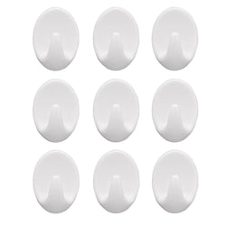 1544 Self Adhesive Plastic Wall Hook Set For Home Kitchen And Other Places (Pack Of 9)