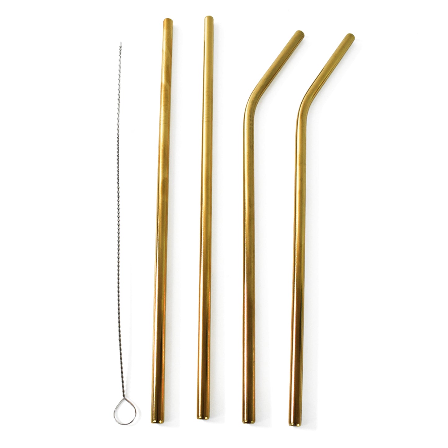 Reusable Stainless Steel Straw With Cleaning Brush (5 Pcs Set)