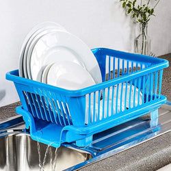 0658 Plastic Sink Dish Drainer Drying Rack (With Brown Box)