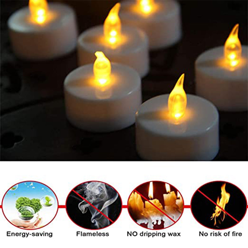 6433 Set Of 8pcs With Transparent Box. Flameless Floating Candles Battery Operated Tea Lights Tealight Candle - Decorative Wedding.