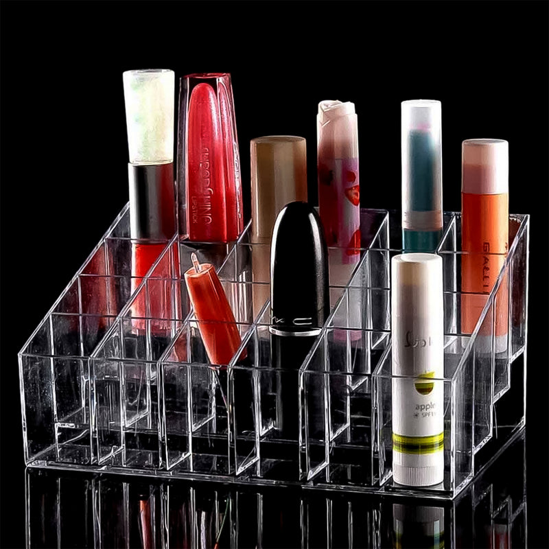 24 Hole Stand Trapezoid Holder Makeup Brushes Set Lipstick Holder Case Tools (1 Pc)