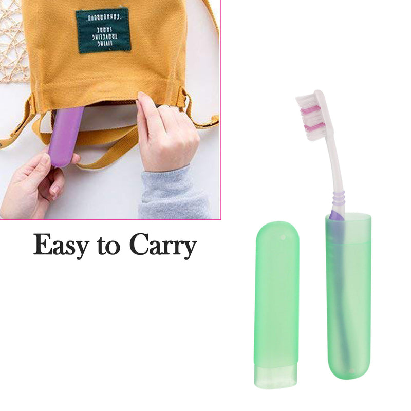 4969 6pc Plastic Toothbrush Cover Anti Bacterial Toothbrush Container- Tooth Brush Travel Covers Case Holder Cases