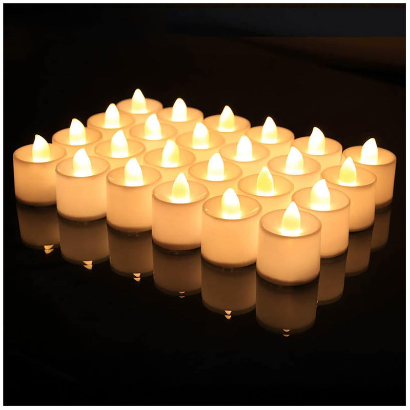 1222b Festival Decorative - Led Tealight Candles  Battery Operated Candle Ideal For Party Wedding Birthday Gifts (24pc) ( Diya  Divo  Diva  Deepak  Jyoti