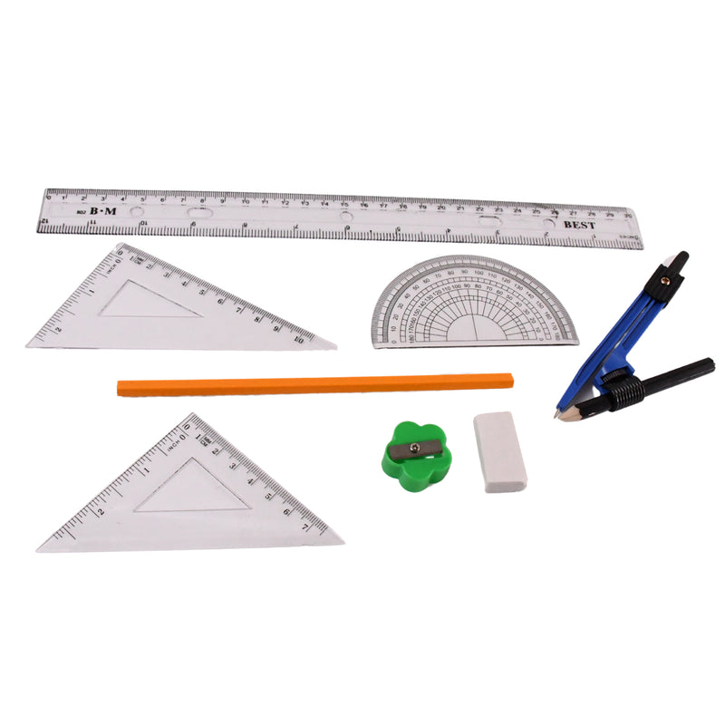 9 In 1 Stationery Set For School Student Office Draft Rulers