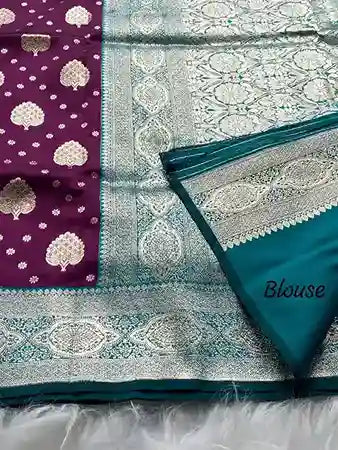 Restyle With Banarasi Mushru Satin Silk Saree