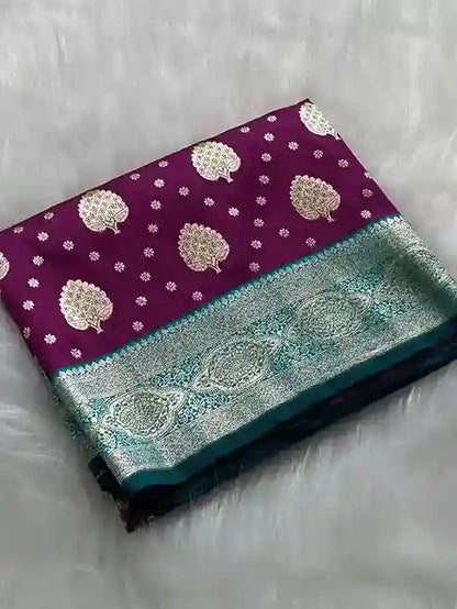 Restyle With Banarasi Mushru Satin Silk Saree