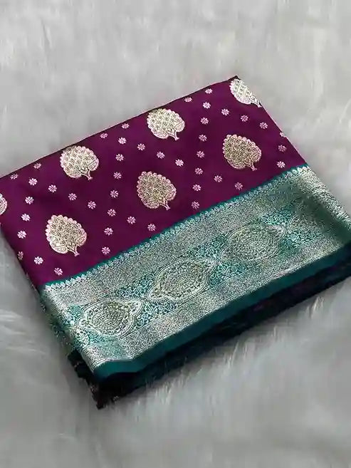 Restyle With Banarasi Mushru Satin Silk Saree