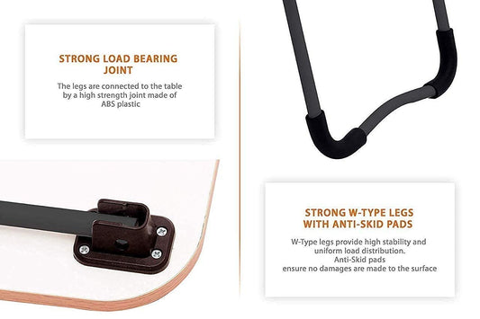 7860 Foldable Bed Study Table Portable Multifunction Laptop Table Lapdesk For Children Bed Foldable Table Work Office Home With Tablet Slot  Cup Holder