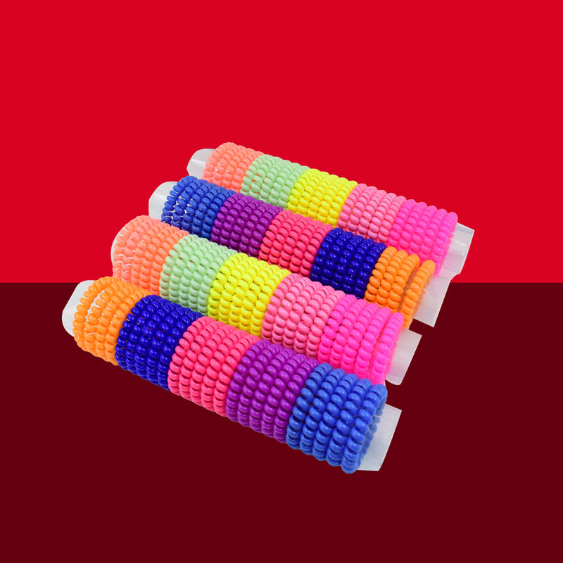 Telephone Wire Hair Bands Pack Of 100 Pcs