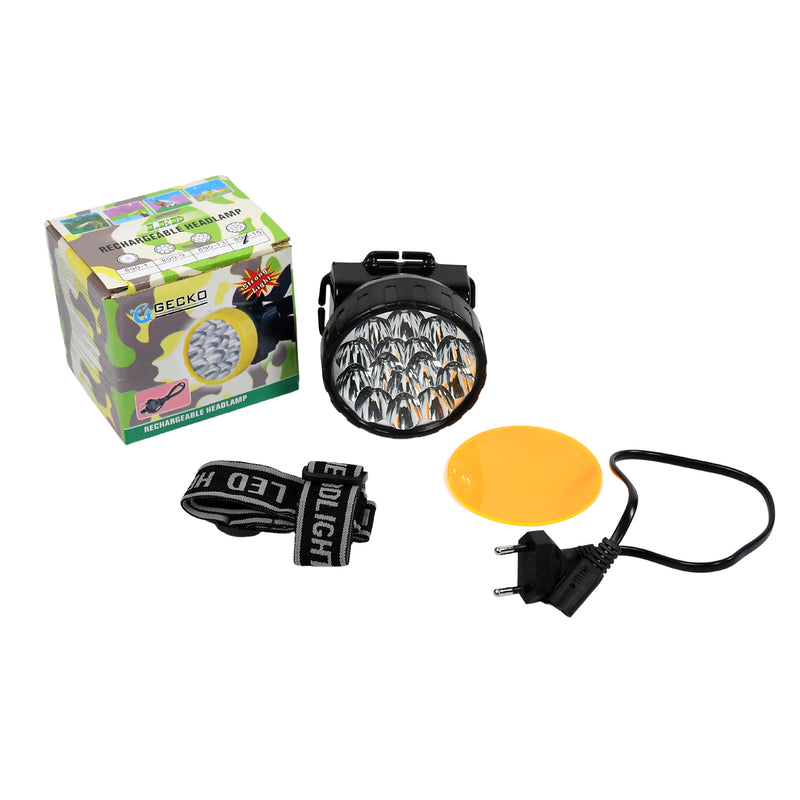 7517 Head Lamp 15 Led Long Range Rechargeable Headlamp Adjustment Lamp Use For Farmers Fishing Camping Hiking Trekking Cycling