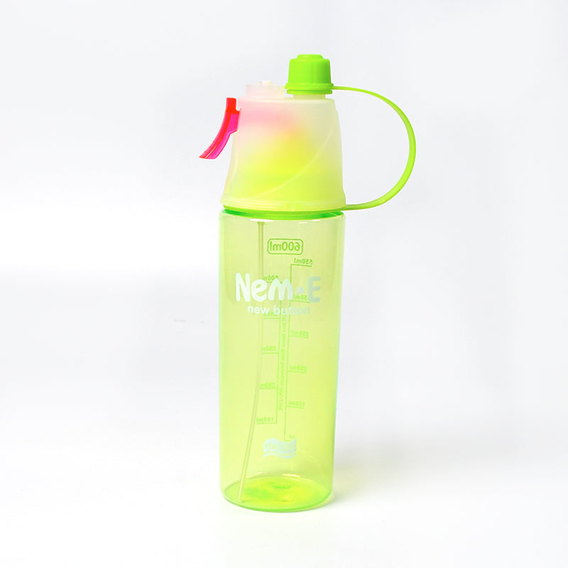 7451 Spray Water Bottle For Drinking Sports Water Bottle Cycling Bpa Free 600ml For Gym Cycling Running Yoga Climbing Hiking Mountaineering