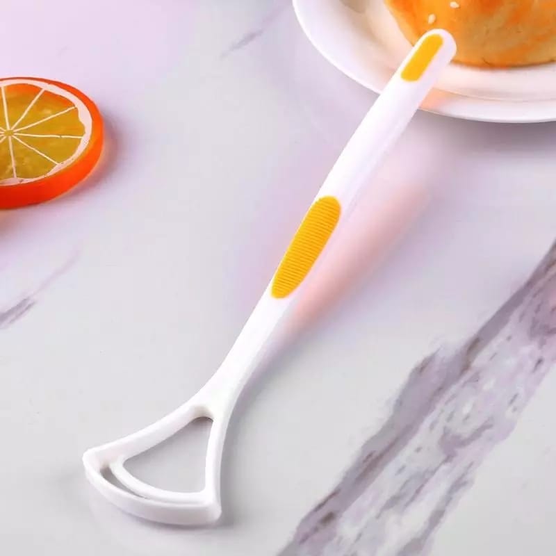 1235 New Hot Away Hand Scraper Fashion Tongue Cleaner Brush With Silica Handle