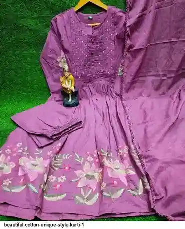 BEAUTIFUL COTTON UNIQUE STYLE KURTI