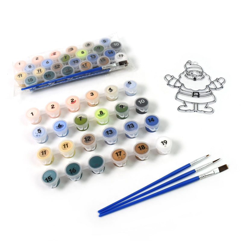 Paint By Number Kits 2 Set 19 Number Color 6 Paint Brushes (2 Set)