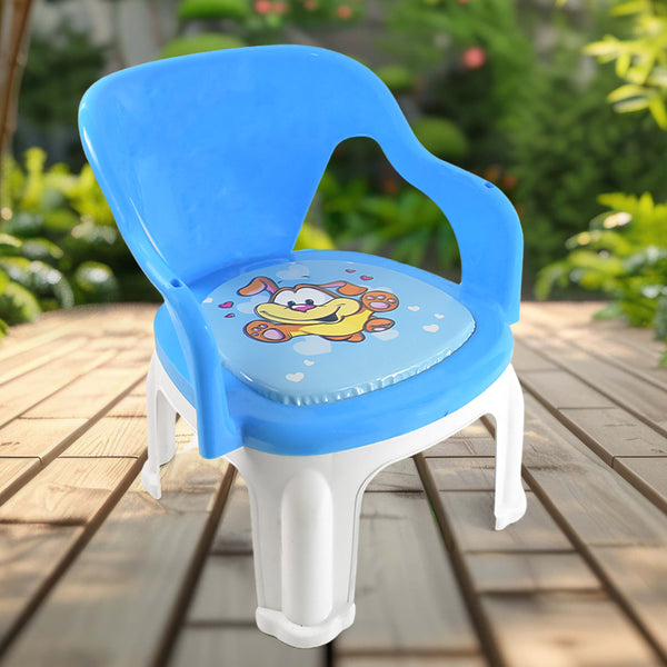 Plastic Multipurpose Strong And Durable Baby Chair With Cushion Base (1 Pc)