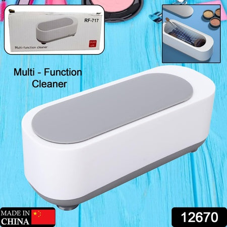 12670 Ultrasonic Jewllery Cleaner Ultrasonic Cleaning Machine Portable Jewellery Cleaning Mchine For Jewellery Ring Silver Retainer Glasses Watches Coins High Frequency Vibration Machine (Battery Not Included)