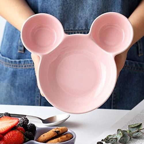 0843 Mickey Shaped Kidssnack Serving Sectioned Plate