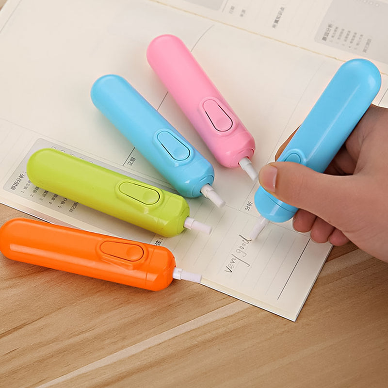 Electric Eraser Kit Automatic Pencil Eraser Battery Operated With 12 Eraser Refills