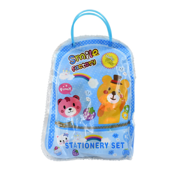 17578 Stationery Kit For Kids - Stationery Set Includes Wooden Pencil Sharpener Pencil And Eraser Set Birthday Return Gift For Kids Boys Girls 2 Pencil 1 Scale 1 Notebook1 Sharpener 1 Eraser  With Zip Bag (6 Pcs Set)