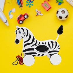 Zebra Pull Along Toy Baby Early Walking Pull Toy Rope Toy For Babies Walking Toy