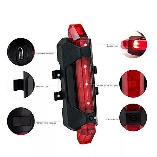 1561 Rechargeable Bicycle Front Waterproof Led Light (Red)