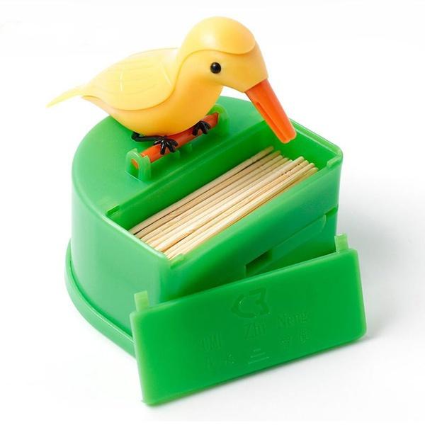 1180 Portable Automatic Bird Toothpick Storage Box