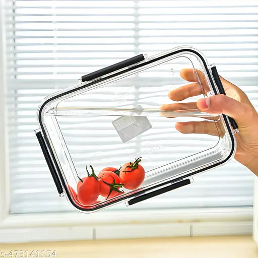 300ML, 900ML, 1600ML Leak Proof Air Tight Plastic Container Set For Kitchen Storage - Set of 3