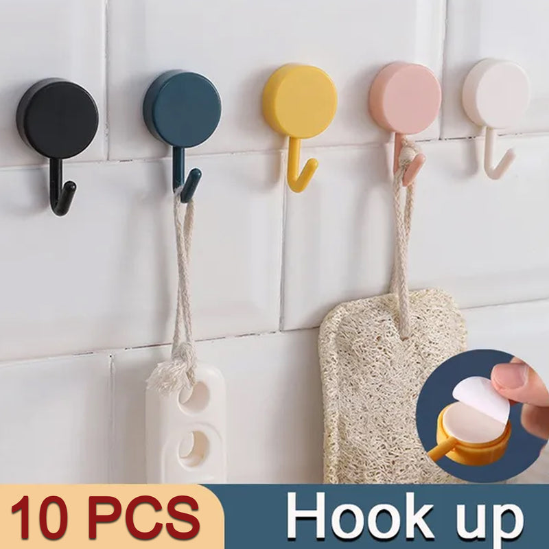 7472 Self Adhesive Sticky Hook Small Wall Hooks ( 10pc )