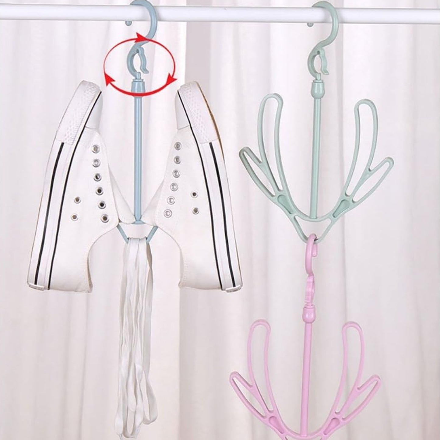 9136 Shoes Drying Hanger Rotatable Shoe Hanging Racks For Balcony Closet (1pc)