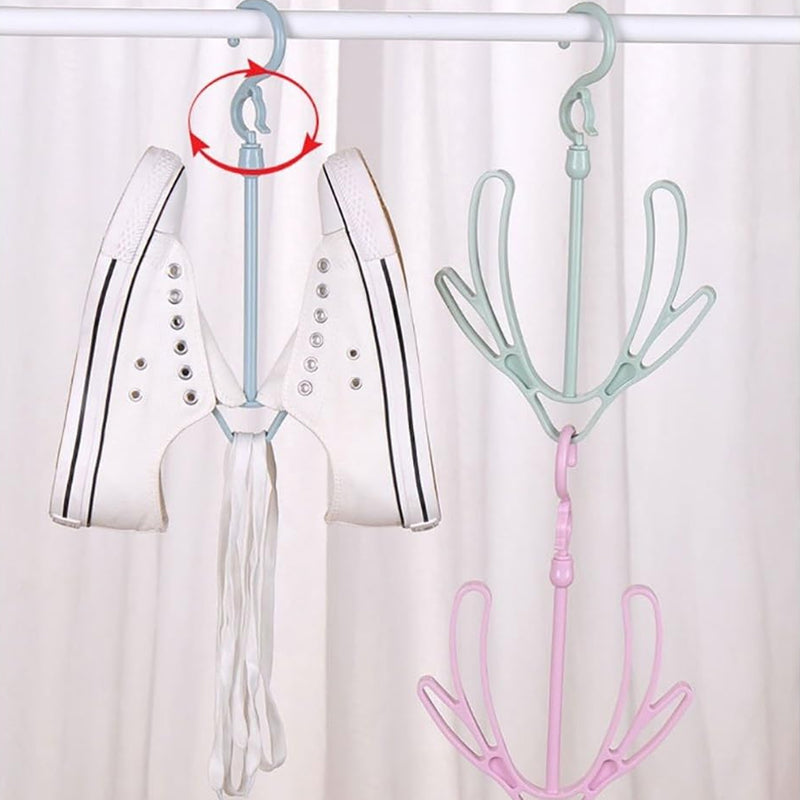 9136 Shoes Drying Hanger Rotatable Shoe Hanging Racks For Balcony Closet (1pc)