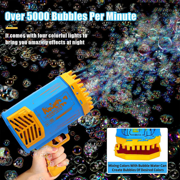 17923 69 Holes Big Rechargeable Powerful Machine Bubble Gun Toys For Kids Adults Bubble Makers Big Rocket Boom Bubble Blower Best Gifts