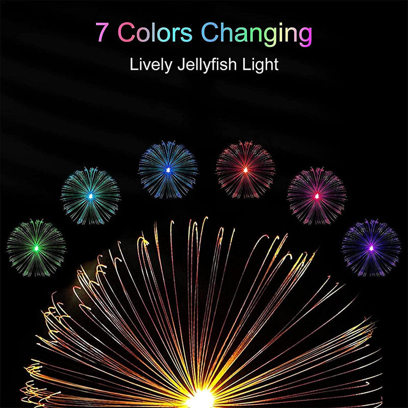 6616 2pcs Garden Solar Outdoor Lights Decorative  7 Colors Changing Rgb Light Waterproof Flower Jellyfish Firework Decor For Garden Patio Landscape Pathway Yard Holiday Decor