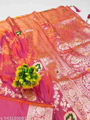 Radiant Orange Saree A Celebration of Grace & Elegance