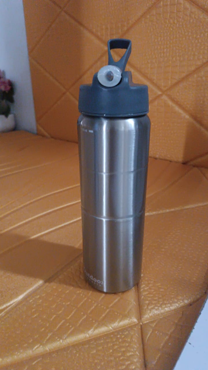 Steel Water Bottle  Fridge Water Bottle With Straw (750ml)